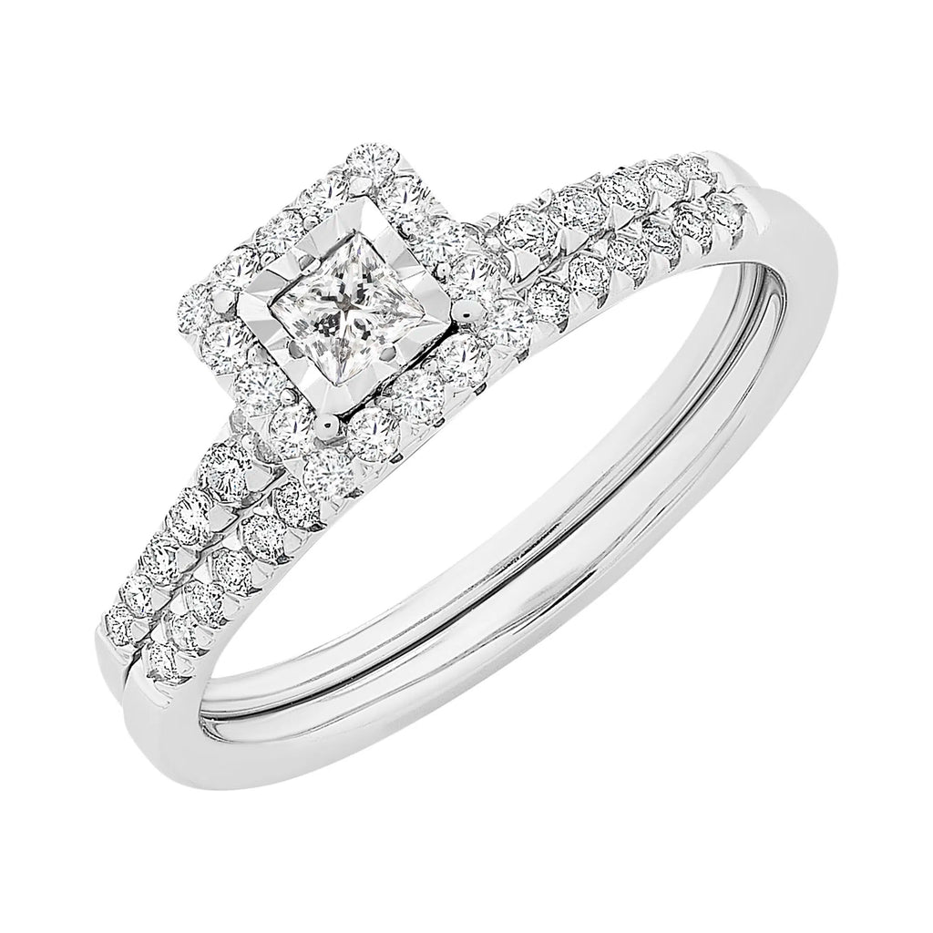 White gold 1/2ct Diamond bridal ring