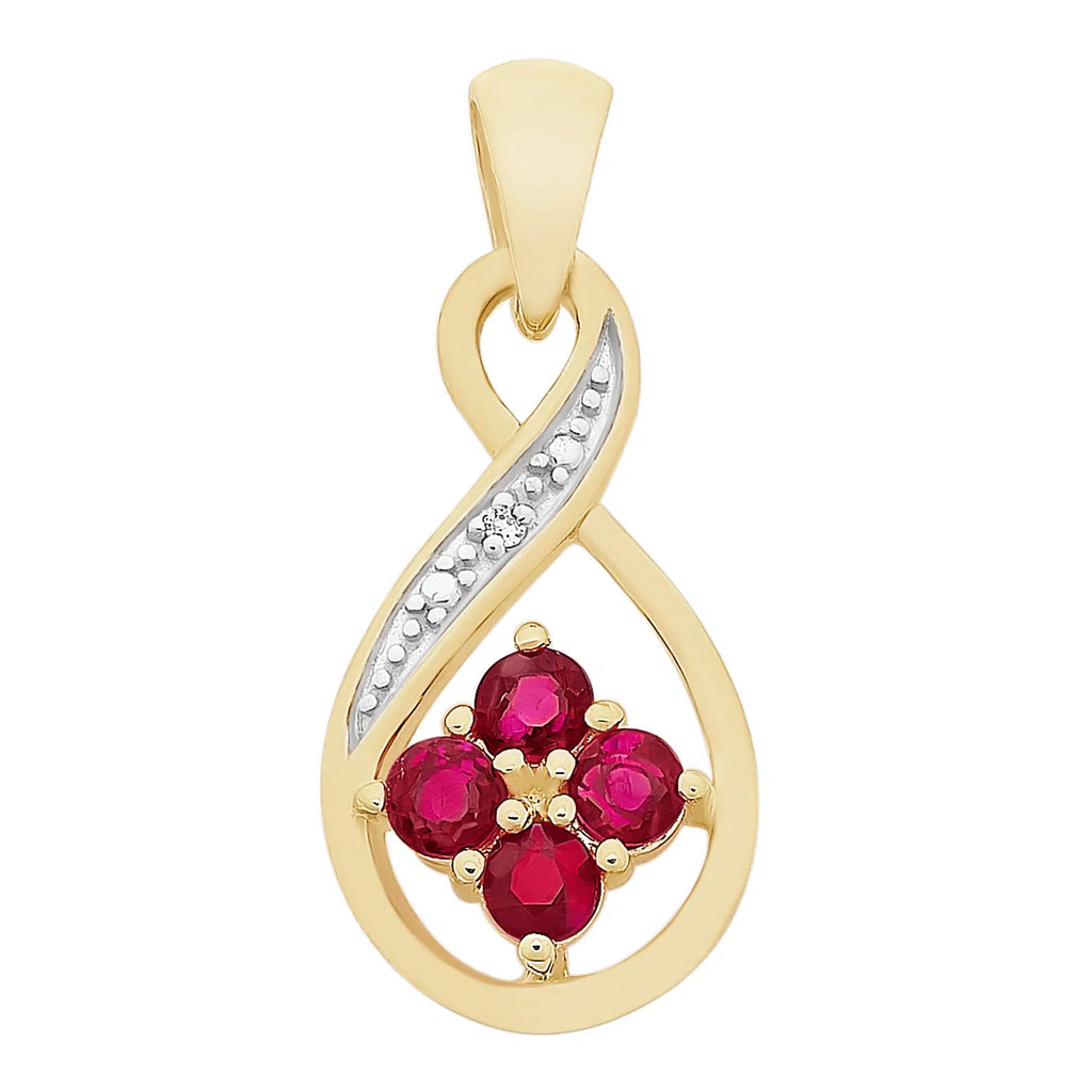 Natural Ruby & Diamond pendant