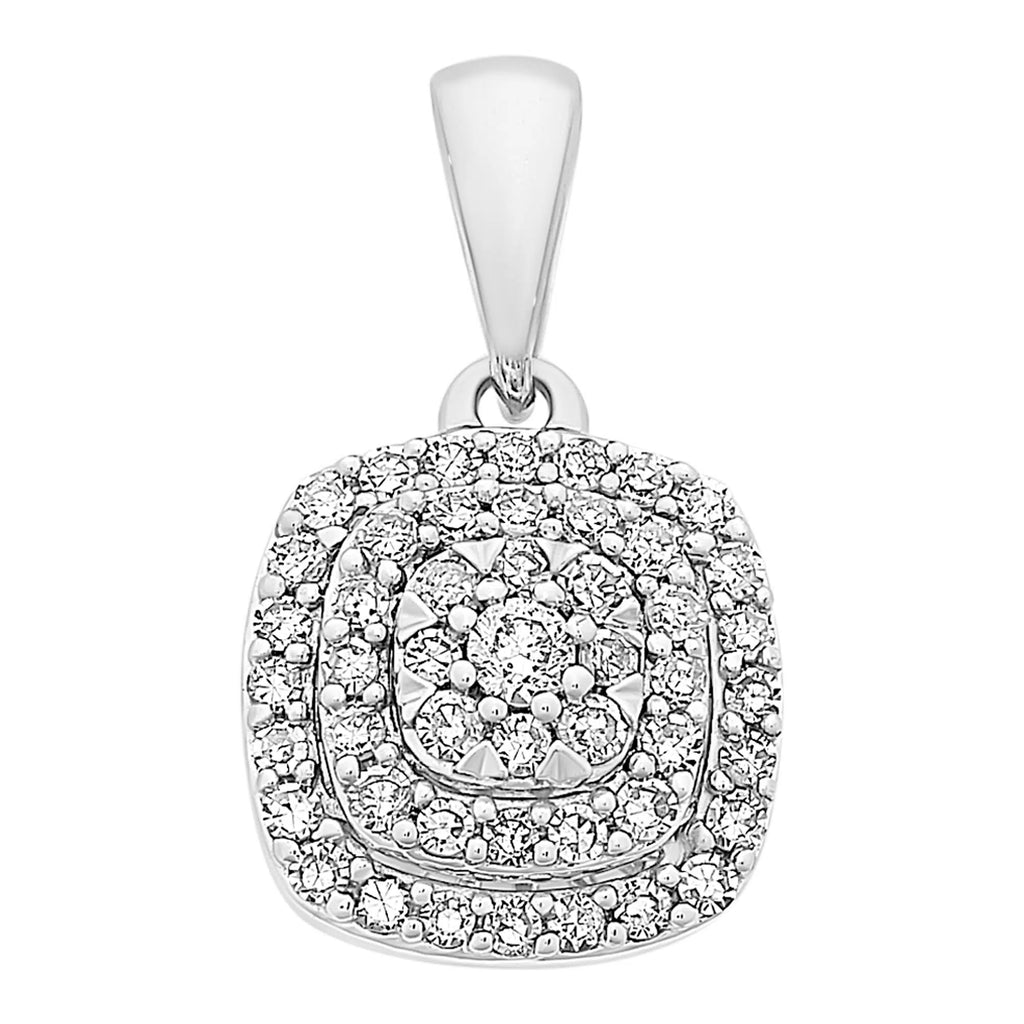 Diamond cluster pendant