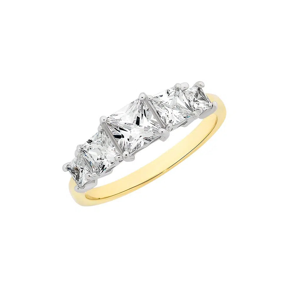 Gold cz ring