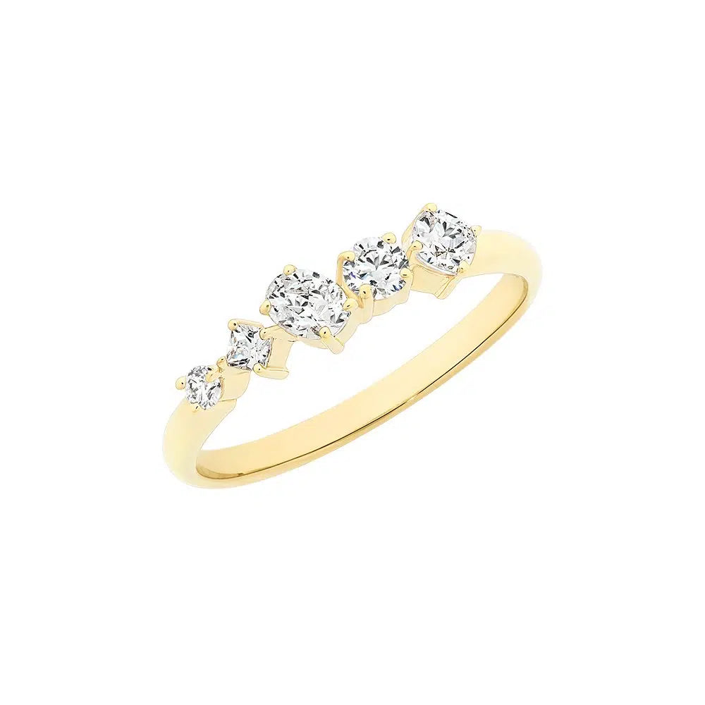 Gold cz ring