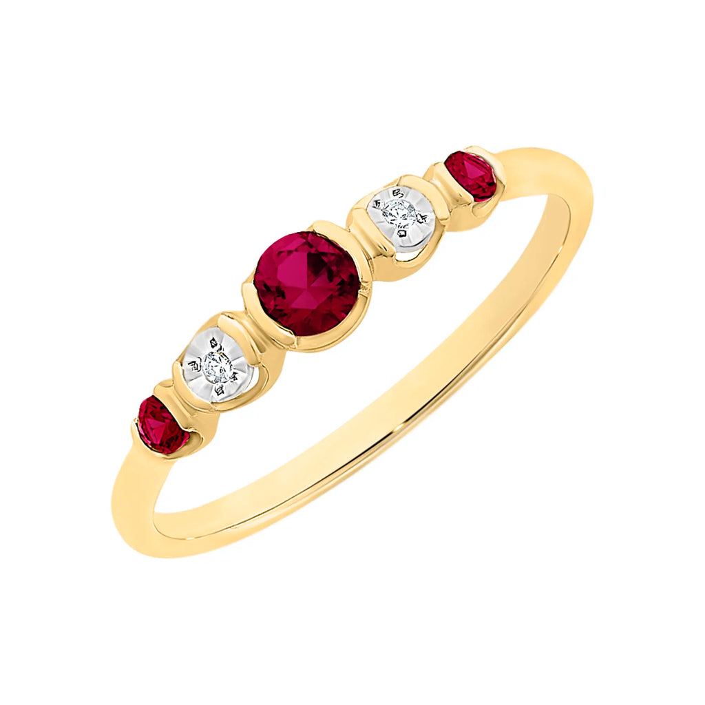 Created Ruby & Diamond Ring