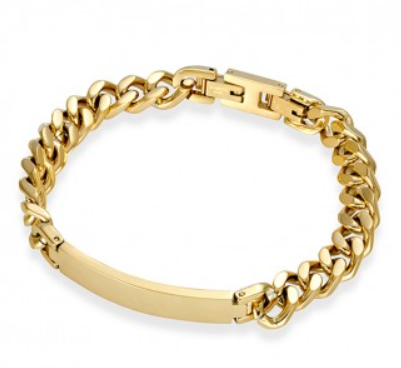 Stainless Steel Curb Link I.D Bracelet